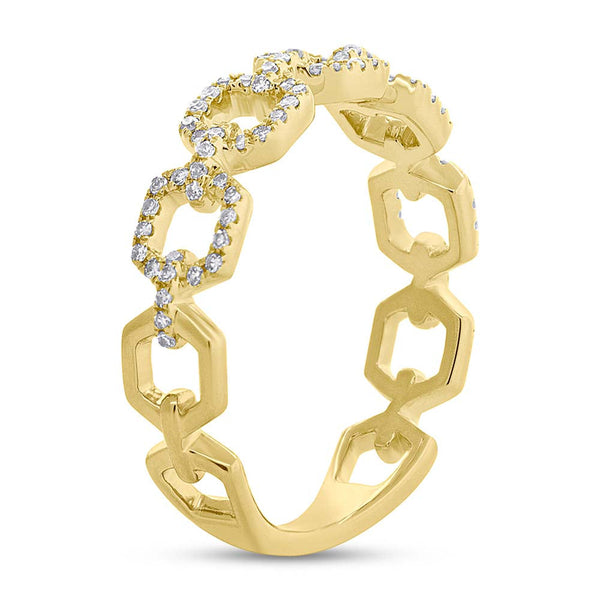 Shy Creation 0.22Ct Diamond Link Ring SC36213654V2
