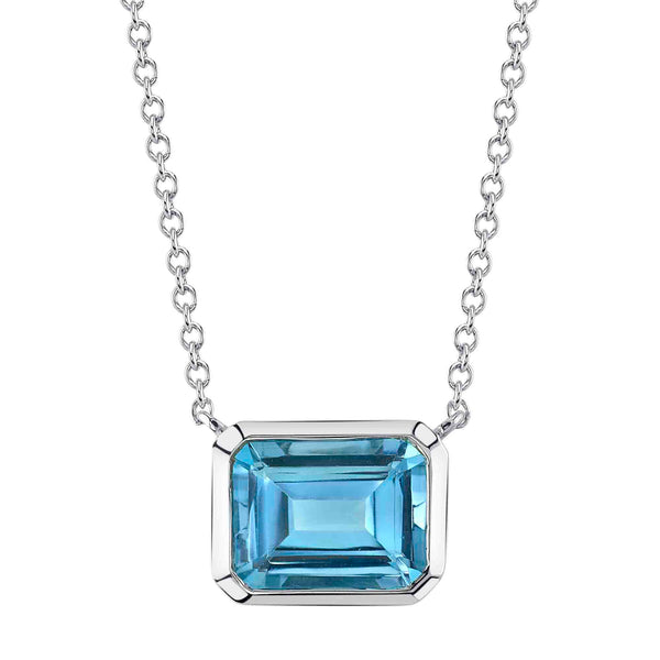 2.08CT BLUE TOPAZ NECKLACE