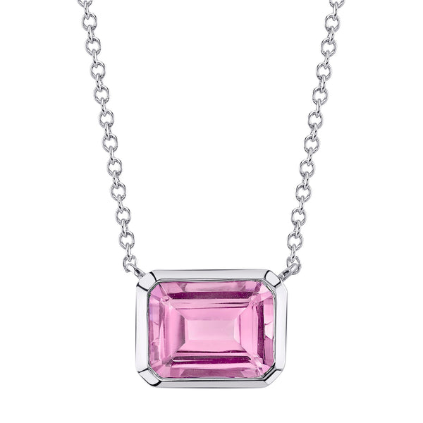 1.92CT PINK TOPAZ NECKLACE