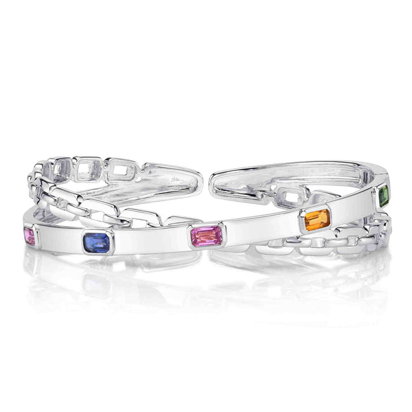1.65CT MULTI-COLOR LINK BANGLE
