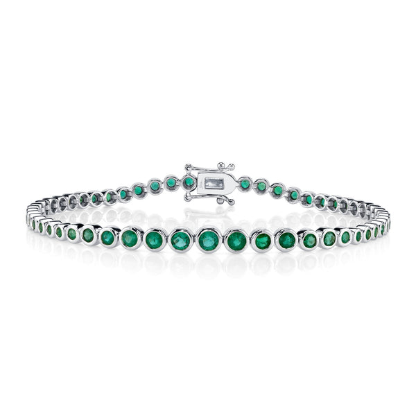 2.07CT EMERALD TENNIS BRACELET