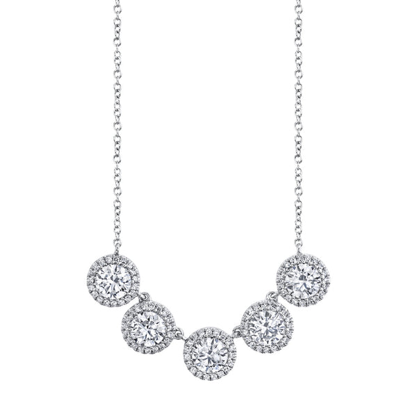 2.00CT-CTR(ROUND) 0.25CT-SIDE DIAMOND NECKLACE