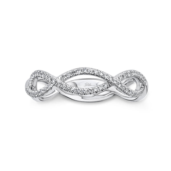 Shy Creation 0.19Ct Diamond Infinity Ring SC55004454