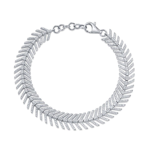 1.45CT DIAMOND FEATHER BRACELET