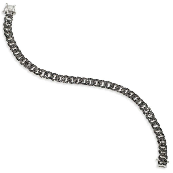 1.82CT BLACK DIAMOND PAVE LINK BRACELET