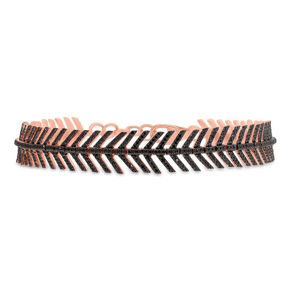 1.58CT BLACK DIAMOND FEATHER BRACELET
