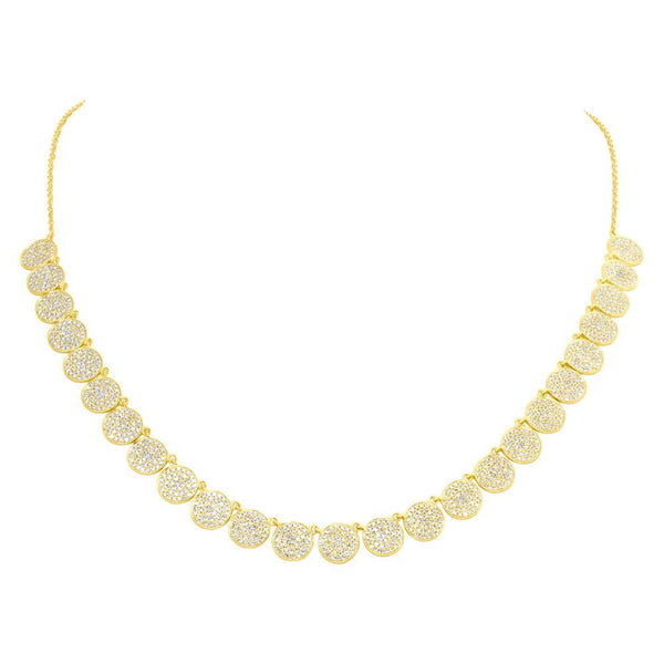 2.08CT DIAMOND PAVE CIRCLE NECKLACE