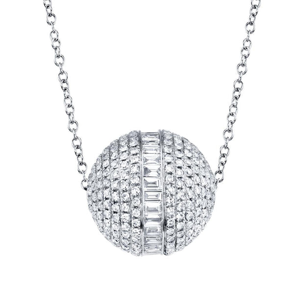 1.60CT DIAMOND BAGUETTE BARREL NECKLACE