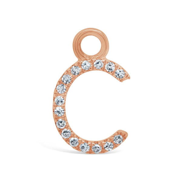 Shy Creation 0.05Ct Diamond "C" Hoop Charm SC55006846-C
