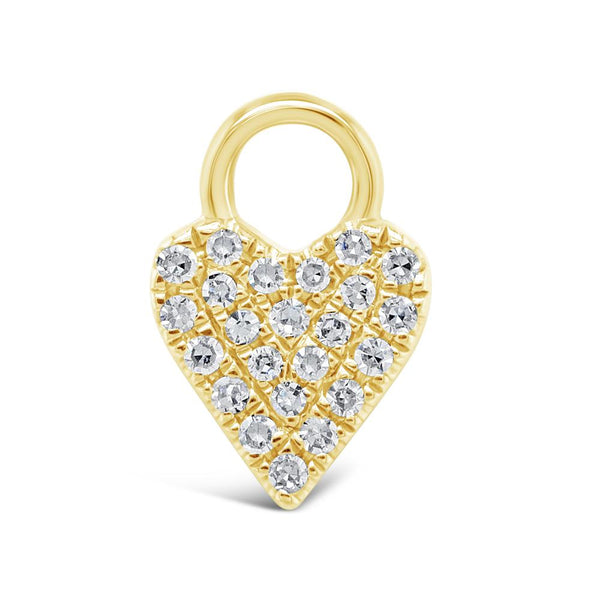 Shy Creation 0.05Ct Diamond Pave Heart Hoop Charm SC55006854V2