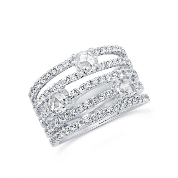 1.43CT DIAMOND ROSE CUT RING