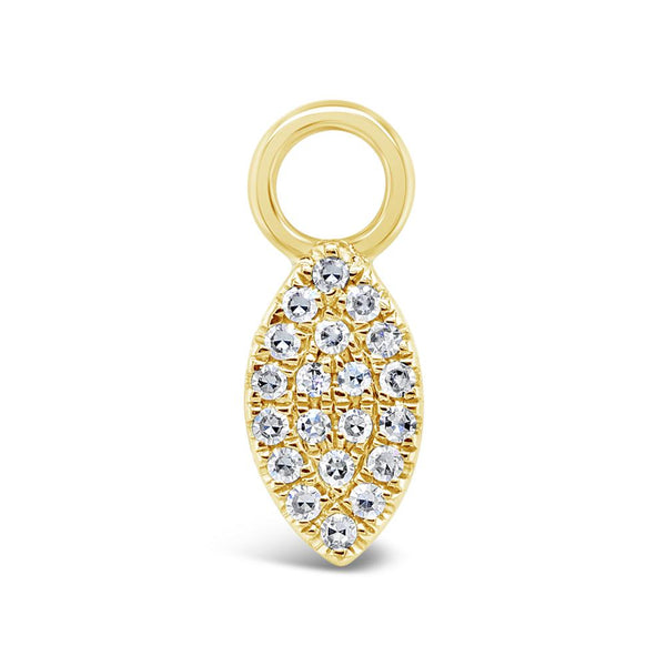Shy Creation 0.04Ct Diamond Pave Leaf Hoop Charm SC55007814