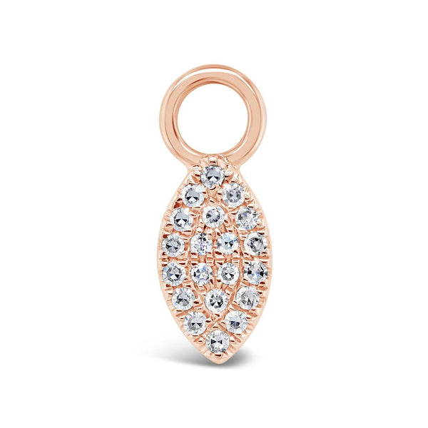 Shy Creation 0.04Ct Diamond Pave Leaf Hoop Charm SC55007815