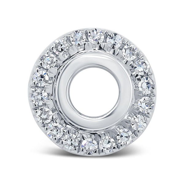 Shy Creation 0.04Ct Diamond Circle Hoop Charm SC55007928