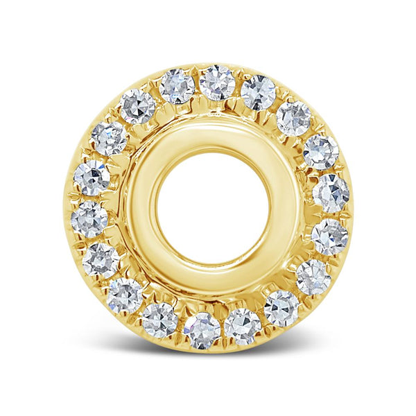 Shy Creation 0.04Ct Diamond Circle Hoop Charm SC55007929