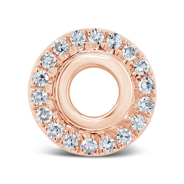 Shy Creation 0.04Ct Diamond Circle Hoop Charm SC55007930