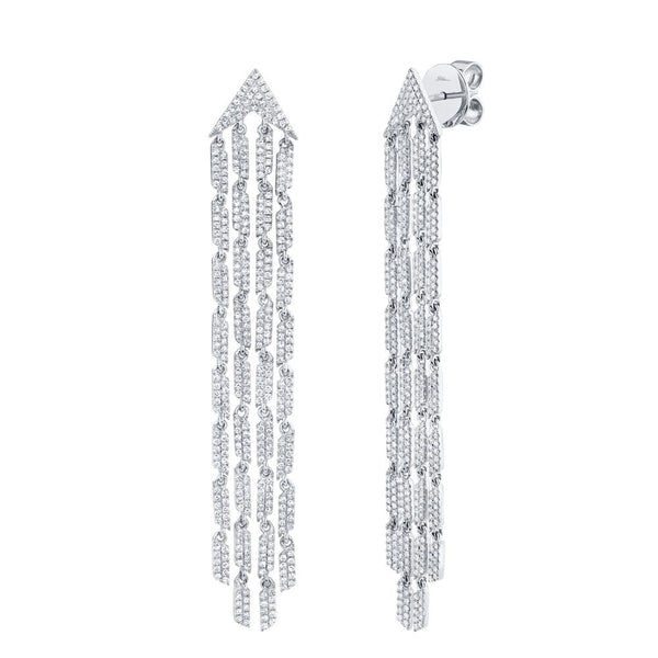 1.61CT DIAMOND PAVE FRINGE EARRING