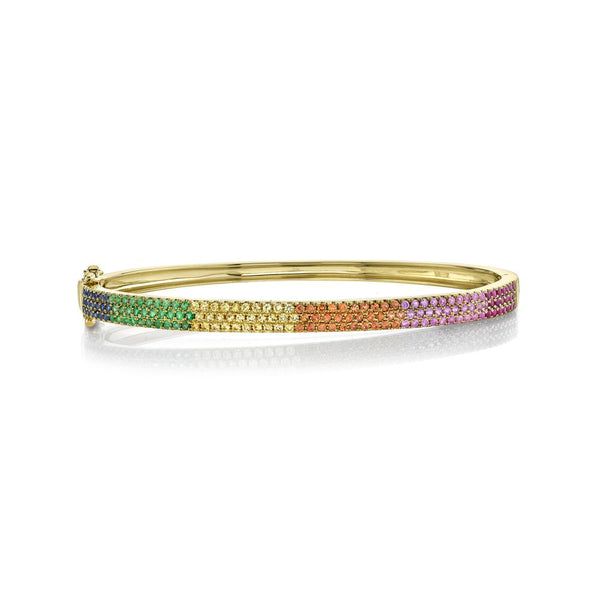 1.55CT MULTI-COLOR STONE PAVE BANGLE