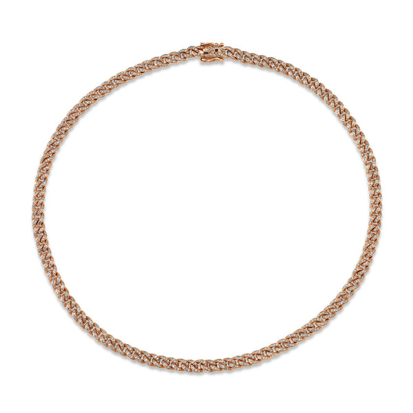 1.92CT DIAMOND PAVE LINK NECKLACE 14"