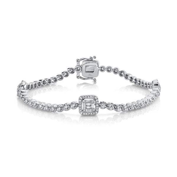 1.74CT DIAMOND BAGUETTE BRACELET