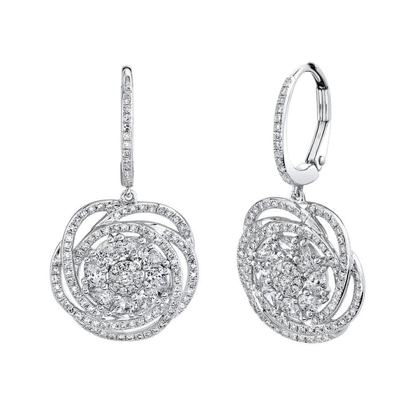 1.56CT DIAMOND PEAR EARRING