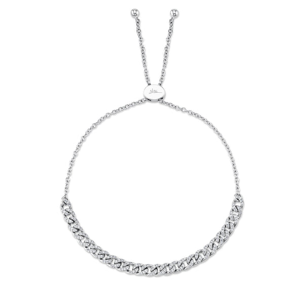 0.36CT DIAMOND LINK BOLO BRACELET