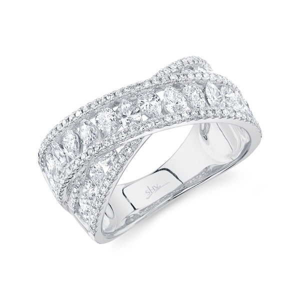1.65CT DIAMOND PEAR BRIDGE RING