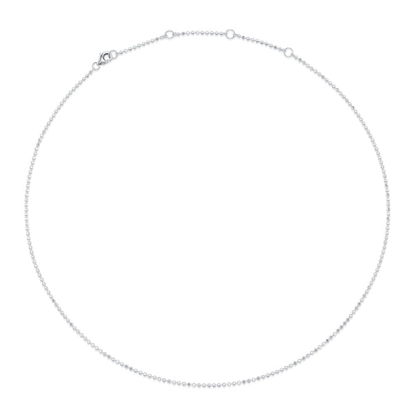 1.5MM FACETED BALL CHAIN NECKLACE