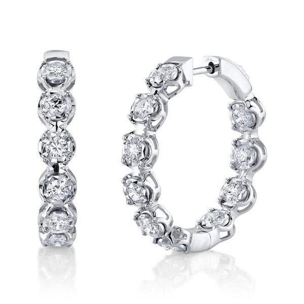1.62CT DIAMOND HOOP EARRING