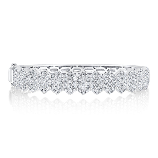 2.24CT DIAMOND PAVE HEXAGON BANGLE