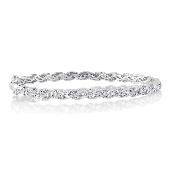 1.61CT DIAMOND TWISTED BANGLE