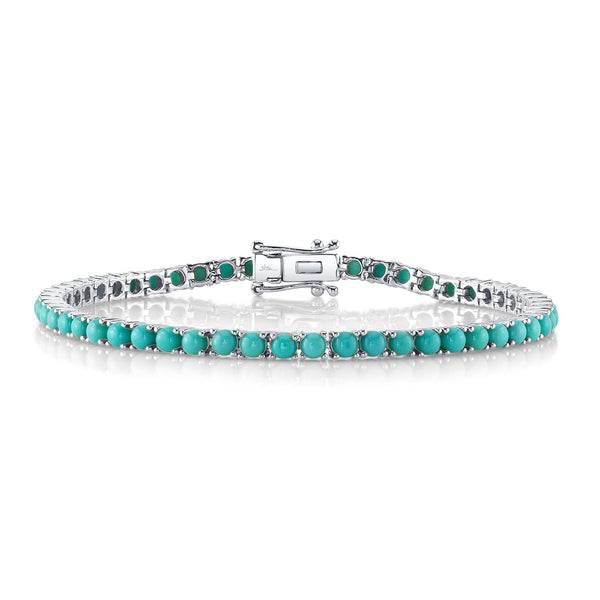 7.32CT COMPOSITE TURQUOISE TENNIS BRACELET
