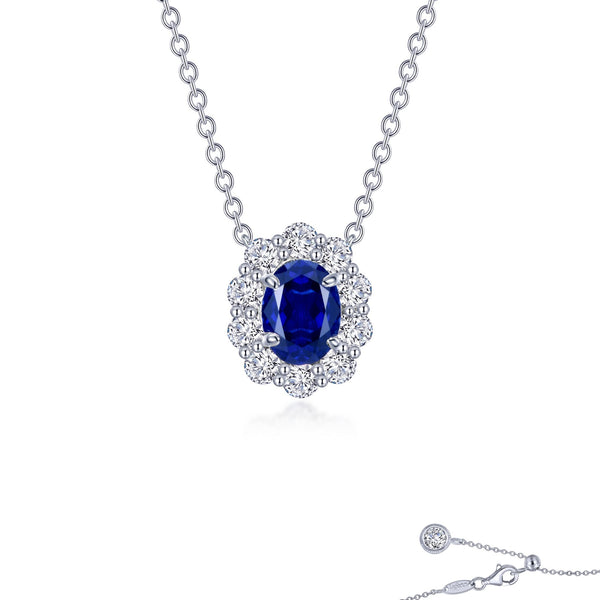 Lafonn Kaleidoscope Oval Sapphire #34 Sap Necklace SYN013SP20