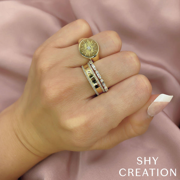 Shy Creation 0.25Ct Diamond Baguette Band SC55020819