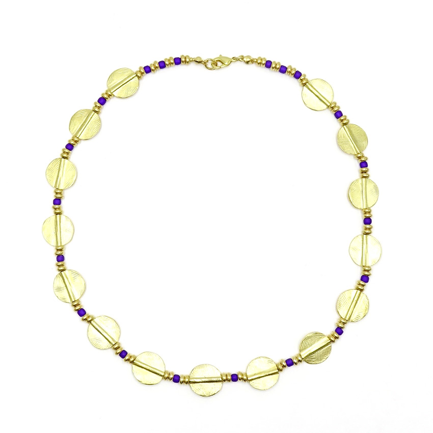 West African Akan Disc Necklace By Museum Reproductions