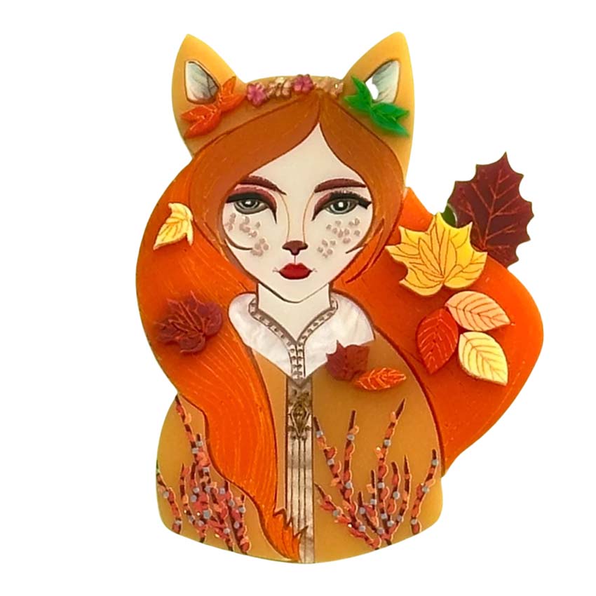 Amber The Fabulous Fox Brooch By Wintersheart