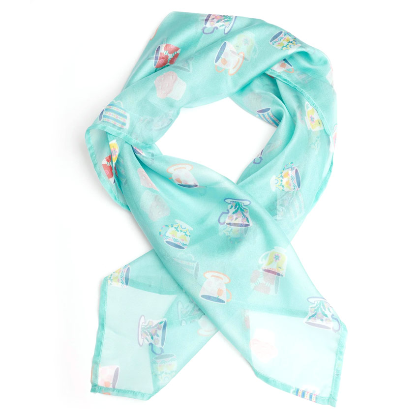 Tea Coffee And Cupcakes Hair Scarf By Unique Vintage