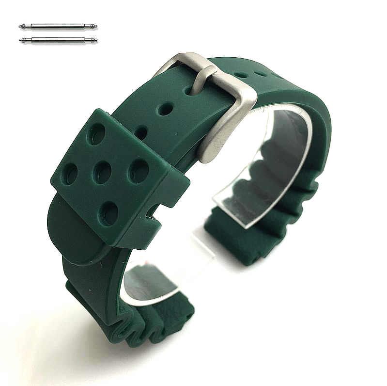 Armani Compatible Green Diver's Style Rubber Strap Replacement Watch Band #4502