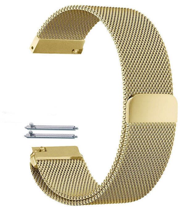 Armani Exchange Compatible Gold Tone Magnetic Clasp Steel Metal Mesh Milanese Bracelet Watch Band Strap #5043