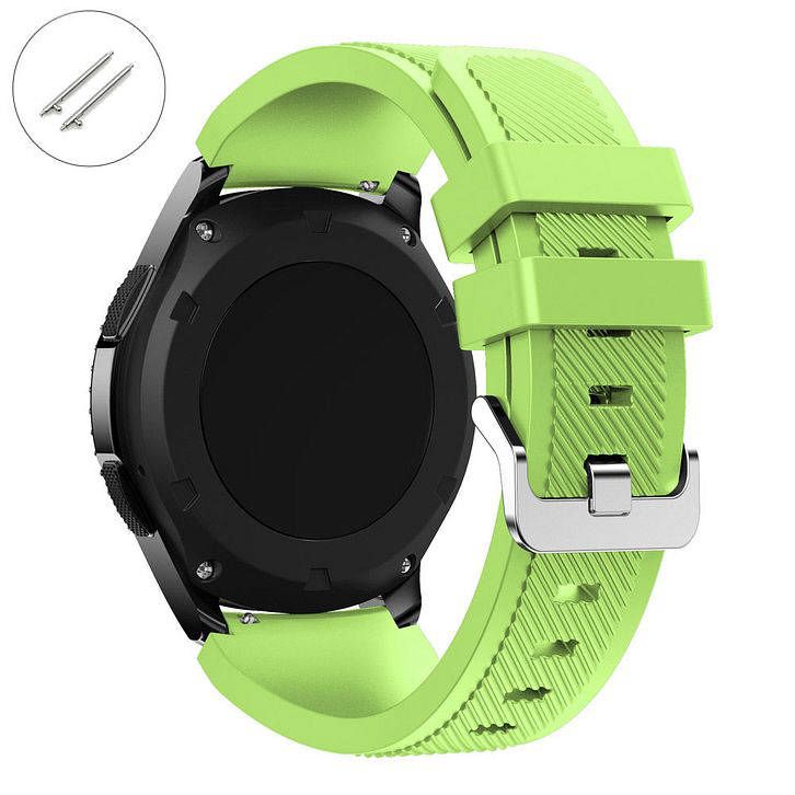 Armani Exchange Compatible Lime Green 22 mm Rubber Silicone Replacement Watch Band Strap Quick Release Pins #4050