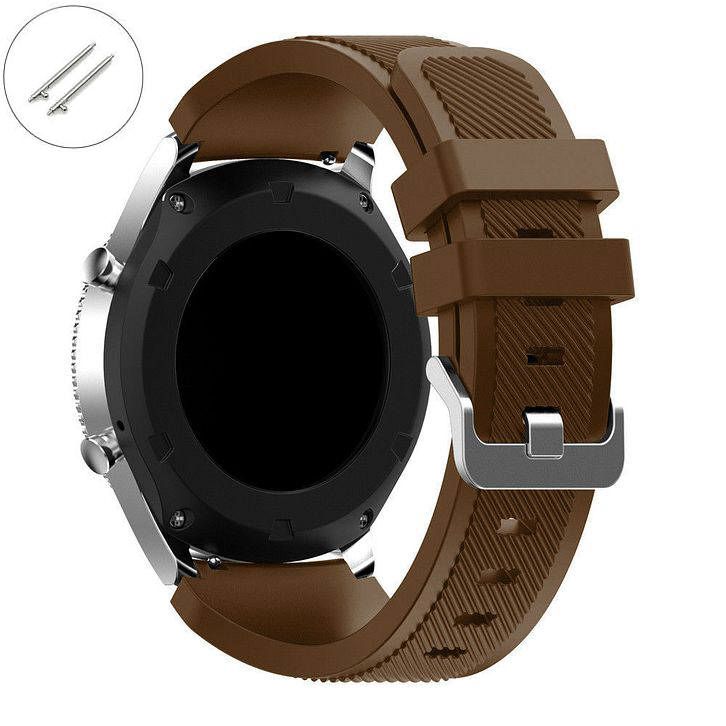 Armitron Compatible Brown Rubber Silicone Replacement Watch Band Strap Quick Release Pins #4047