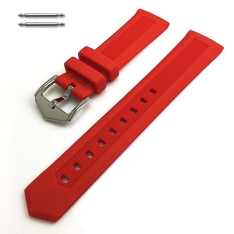 Armitron Compatible Red Silicone Replacement Watch Band Strap #4415