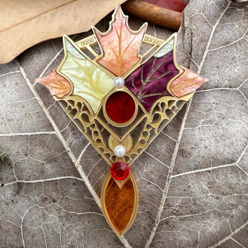 Art Deco Fall Brooch By Wintersheart