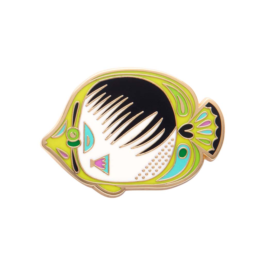 The Bedazzling Butterflyfish Enamel Pin By Erstwilder X Pete Cromer