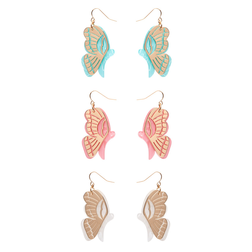 Butterfly Resin And Gold Metal Earrings By Erstwilder - Pick Your Color!