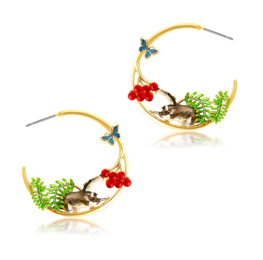 Badger Hoop Earrings By Bill Skinner