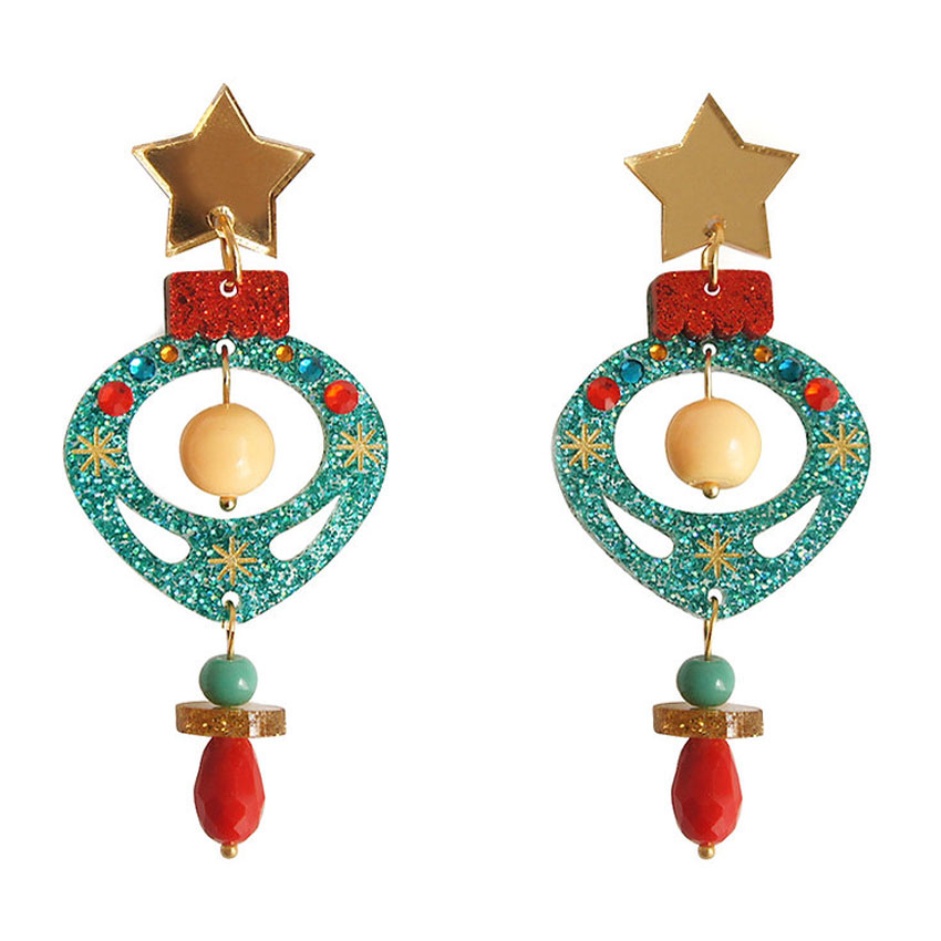 Blue Ornament Earrings By Laliblue