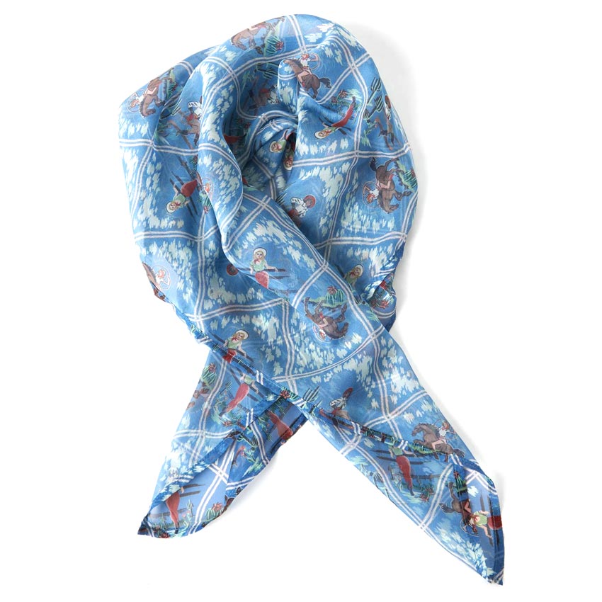 Western Pin-Up Hair Scarf By Unique Vintage