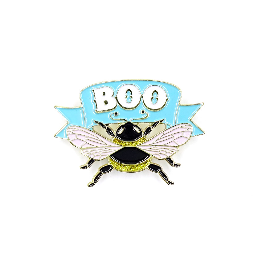 Boo Bee Enamel Pin By Kitschy Delish