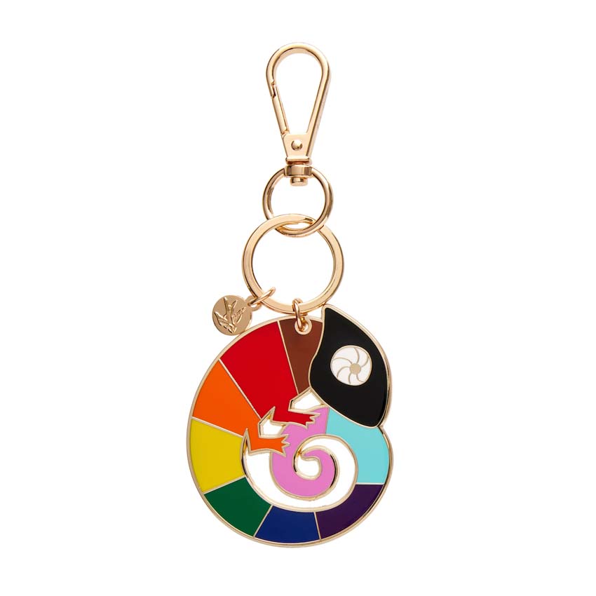 Carmel's Colourful Chameleon Enamel Key Ring By Erstwilder